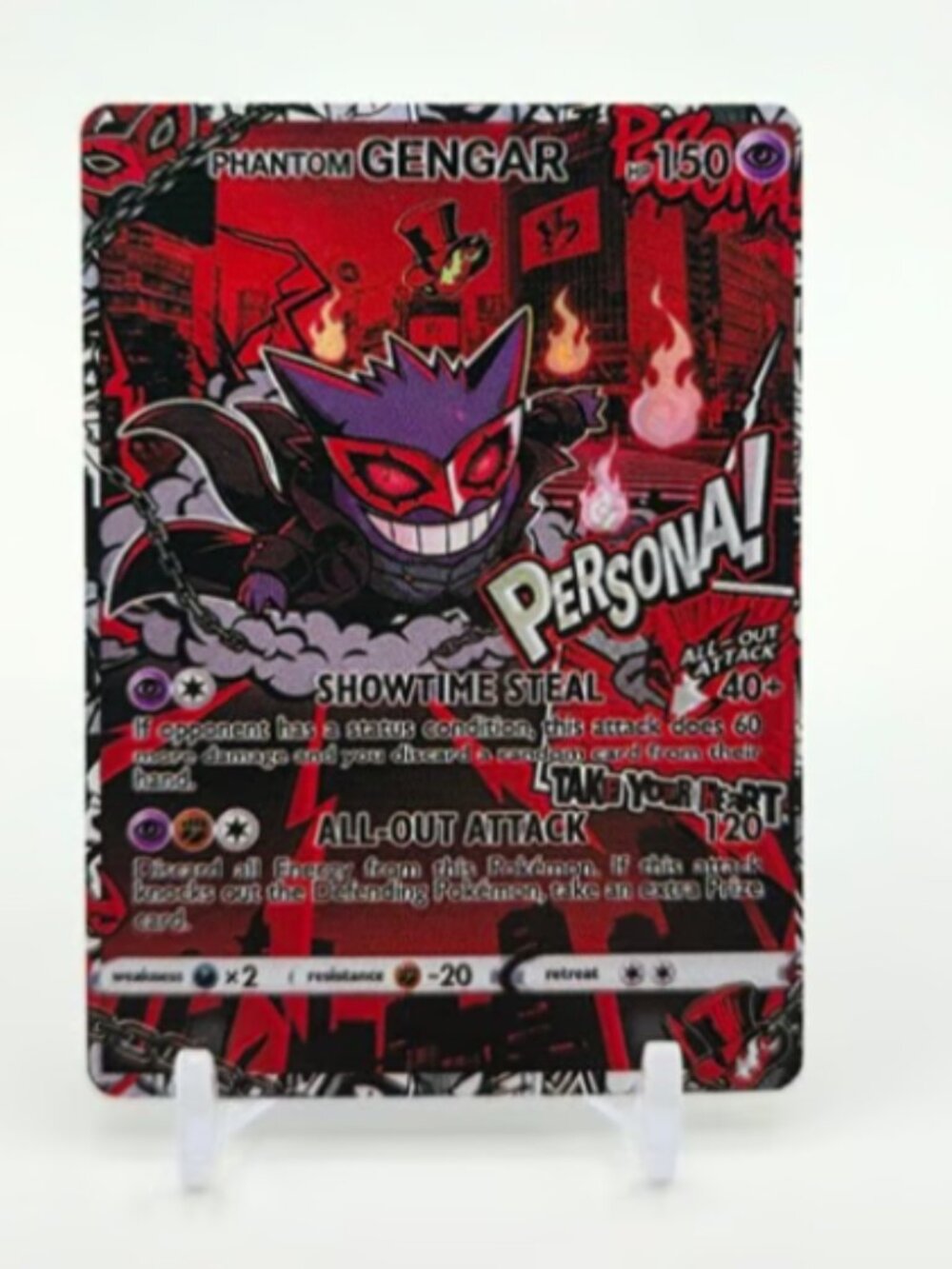 GENGAR Fan-Art READ DISCRIPTION: HOLO GENGAR Card GENGAR Pokemon Card p1